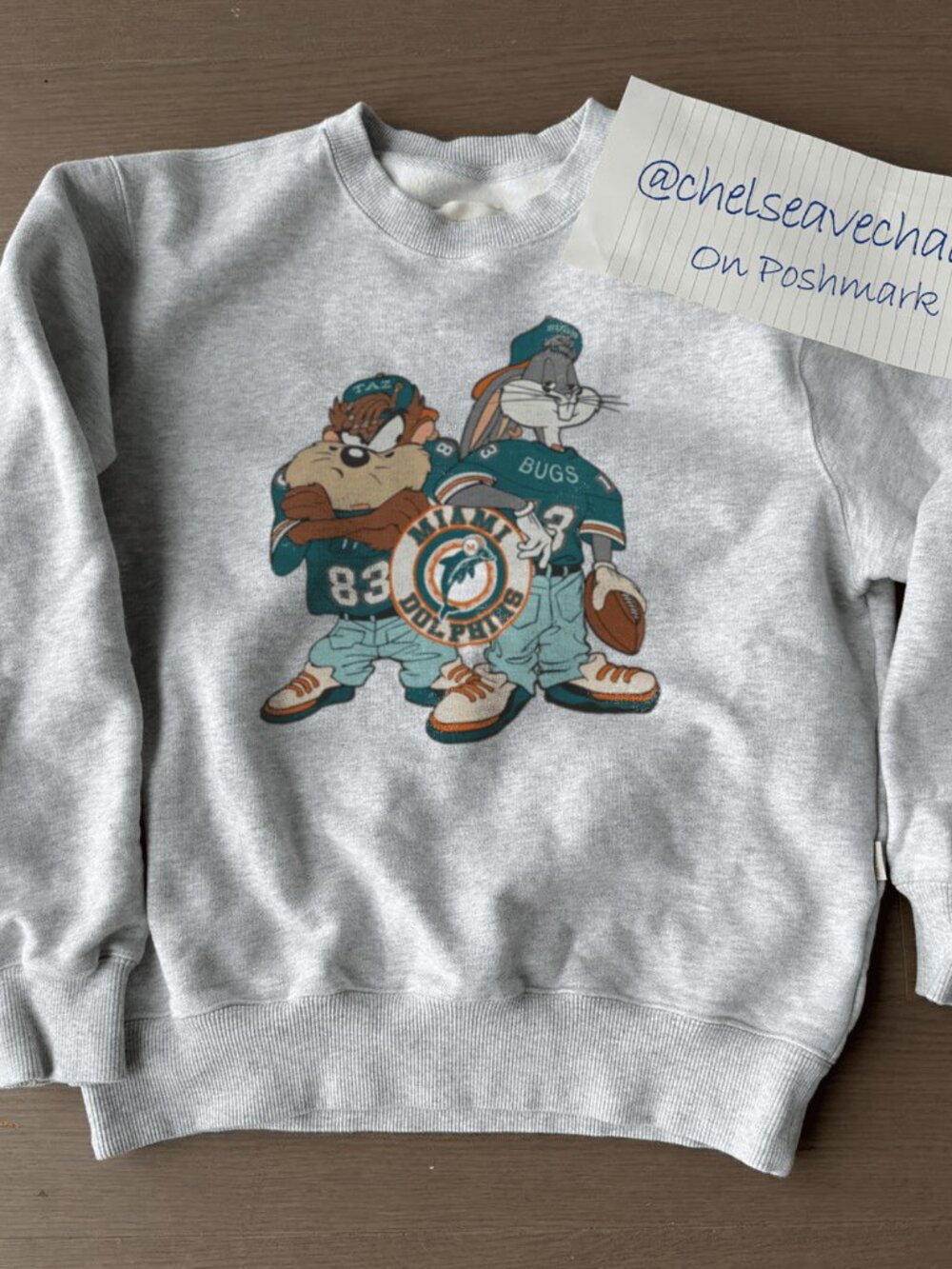 Vintage Miami Dolphins Bugs Bunny Looney Tunes Men Women Football Sweatshirt